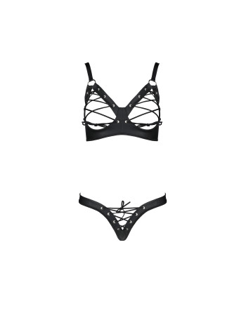 CONJUNTO DE 2 PEÇAS CELIN BIKINI PRETO TAMANHO QUEEN PASSION