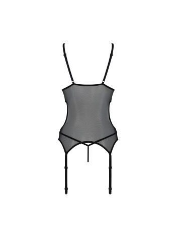 CORSÉ Y TANGA CHRISTA NEGRO EROTIC LINE PASSION