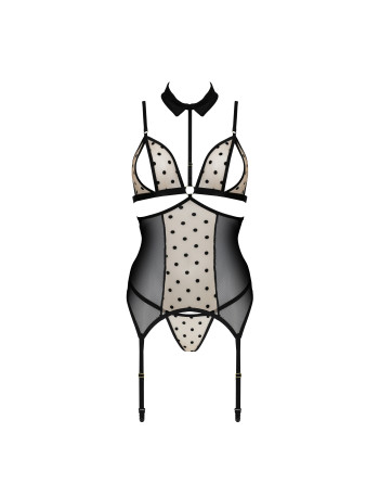 CORPETE E TANGA DOMINICA BEGE DEVIL COLLECTION PASSION