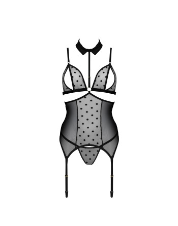 CORSÉ Y TANGA DOMINICA NEGRO DEVIL COLLECTION PASSION