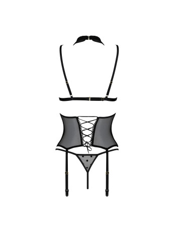 CORSÉ Y TANGA DOMINICA NEGRO DEVIL COLLECTION PASSION