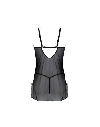 CAMISA DE NOITE E TANGA DROSERA PRETA ECO COLLECTION PASSION