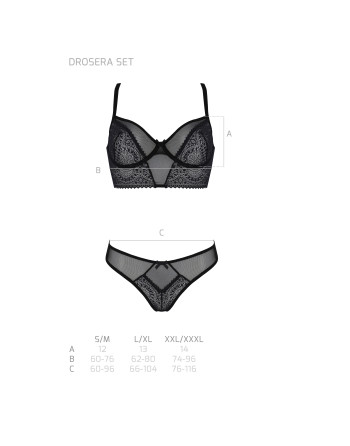 CONJUNTO DE 2 PIEZAS DROSERA NEGRO ECO COLLECTION PASSION 