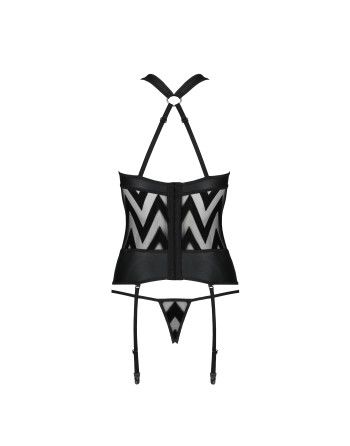CORSÉ Y TANGA HIMA NEGRO PASSION