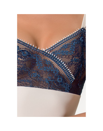 CAMISA DE NOITE E TANGA IVONE BEGE PASSION