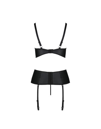 CORSÉ Y TANGA JANNIES NEGRO PASSION