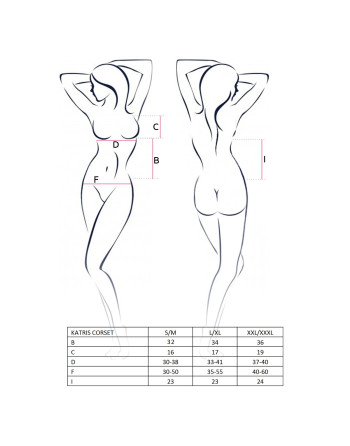 CORPETE E TANGA KATRISS PRETO EROTIC LINE PASSION