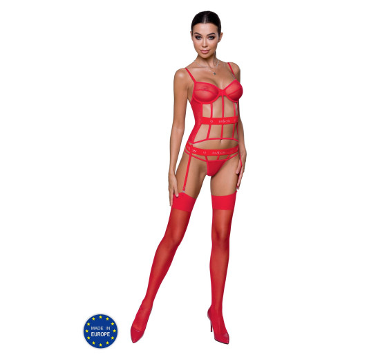 CORSÉ Y TANGA KYOUKA ROJO DEVIL COLLECTION PASSION