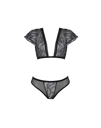 CONJUNTO DE 2 PEÇAS LEAFA BIKINI PRETO ECO COLLECTION PASSION