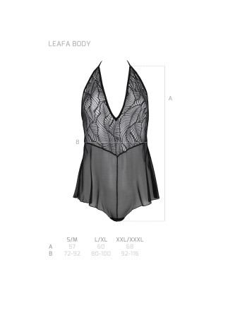 BODY LEAFA PRETO ECO COLLECTION PASSION