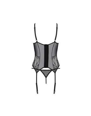 CORSÉ Y TANGA LEAFA NEGRO ECO COLLECTION PASSION 