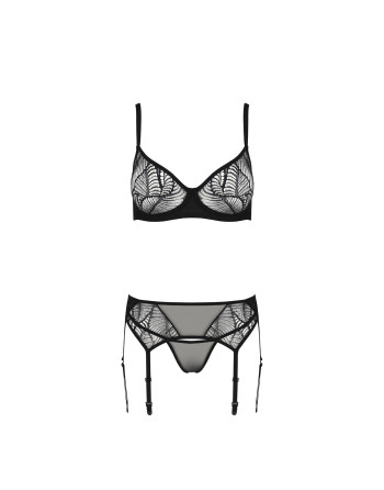 CONJUNTO DE 3 PEÇAS LEAFA PRETO ECO COLLECTION PASSION