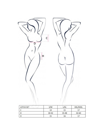 CONJUNTO DE 3 PIEZAS LOTUS NEGRO PASSION