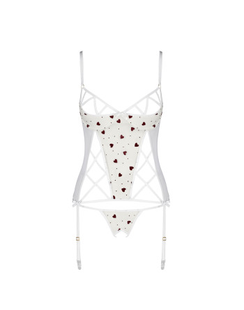 CORSÉ Y TANGA LOVELIA BLANCO PASSION