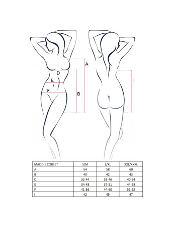 CORSÉ Y TANGA MADDIE NEGRO EROTIC LINE PASSION