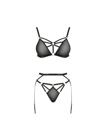 CONJUNTO DE 3 PEÇAS MEGGY PRETO DEVIL COLLECTION PASSION