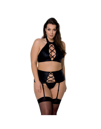 CONJUNTO DE 3 PIEZAS NANCY NEGRO TALLA QUEEN PASSION
