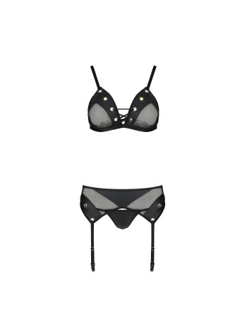 CONJUNTO DE 3 PIEZAS NESSY NEGRO PASSION