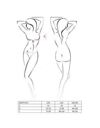 CONJUNTO DE 2 PEÇAS NORTH PRETO DEVIL COLLECTION PESSION 