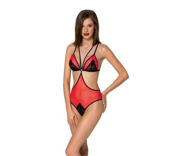 BODY PEONIA VERMELHO EROTIC LINE PASSION