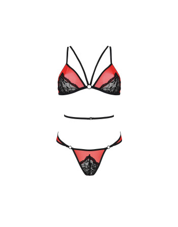 CONJUNTO DE 2 PIEZAS PEONIA ROJO EROTIC LINE PASSION