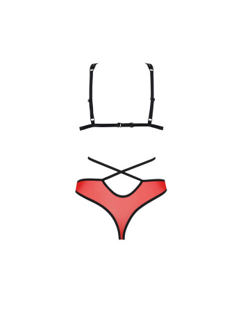 CONJUNTO DE 2 PIEZAS PEONIA ROJO EROTIC LINE PASSION