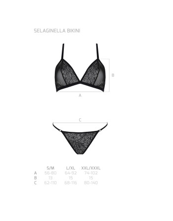 CONJUNTO DE 2 PIEZAS SELAGINELLA BIKINI NEGRO ECO COLLECTION PASSION