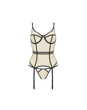 CORSÉ Y TANGA SERARA BEIGE PASSION