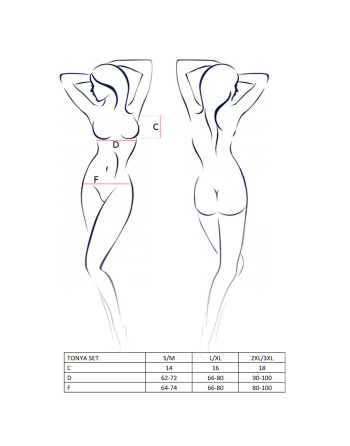 CONJUNTO DE 3 PIEZAS TONYA NEGRO PASSION