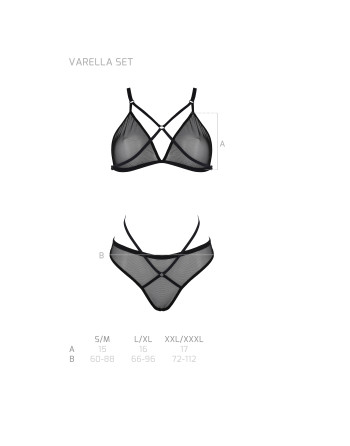 CONJUNTO DE 2 PIEZAS VARELLA NEGRO ECO PASSION