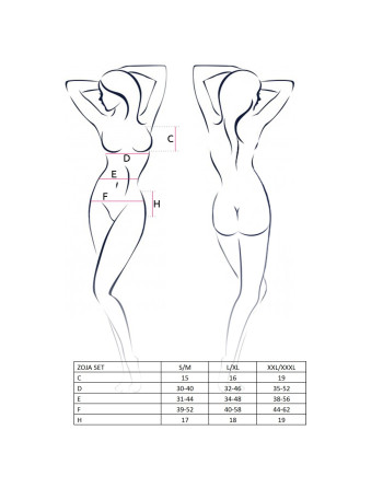 CONJUNTO DE 3 PEÇAS ZOJA PRETO PASSION