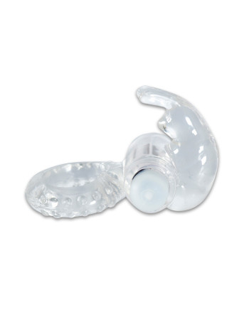 ANILLO VIBRADOR CONEJILLO TRANSPARENTE LIBID TOYS