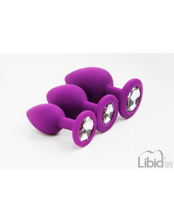 CONJUNTO DE JOYAS DE ENTRENAMIENTO ANAL MORADO CANDY LUST