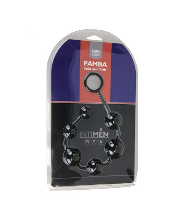 TIRA DE 6 PERLAS ANALES PAMBA NEGRO INTIMEN 
