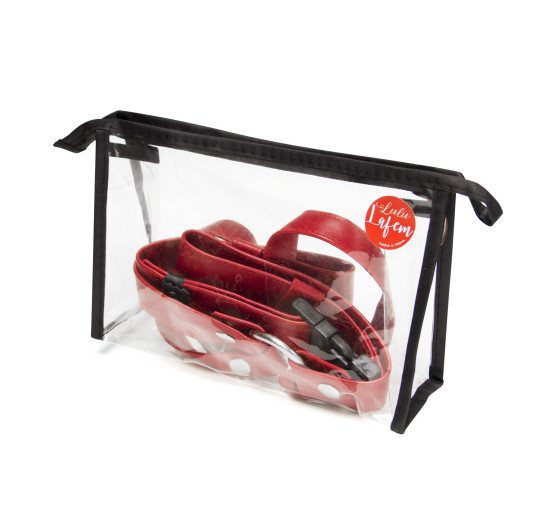 ARNÉS ARTESANAL DE CUERO ROJO 3 CM/ M LULÚ LAFEM