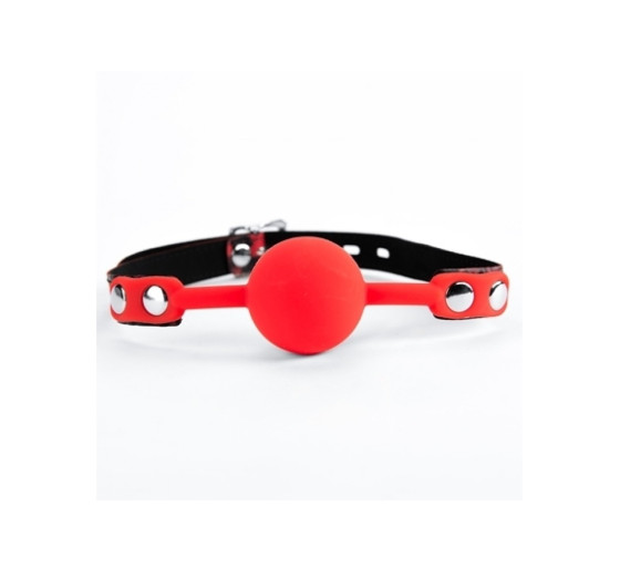 MORDAÇA COM BOLA DE SILICONE RED LEOPARD ARGUS FETISH ARGUS TOYS