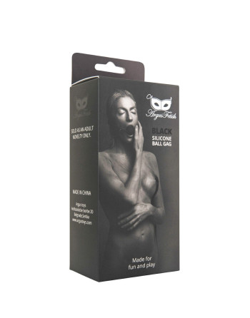 MORDAZA DE BOLA DE SILICONA NEGRA ARGUS FETISH ARGUS TOYS