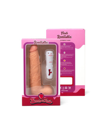 VIBRADOR REALISTA CON TESTÍCULOS Y MANDO A DISTANCIA VIBE REALISTIX MOD.5 23,5CM CANDY LUST