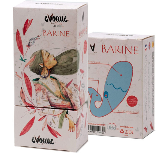 HUEVO VIBRADOR RECARGABLE CON MANDO BARINE MORADO EVOQUE