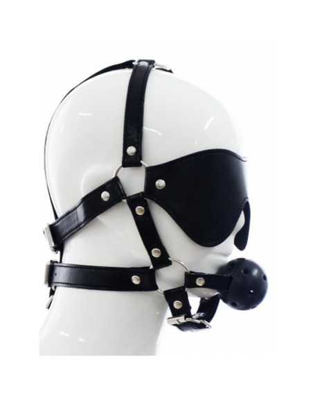 ARNÊS FACIAL COM VENDA E MORDAÇA OVER THE HEAD ARGUS TOYS