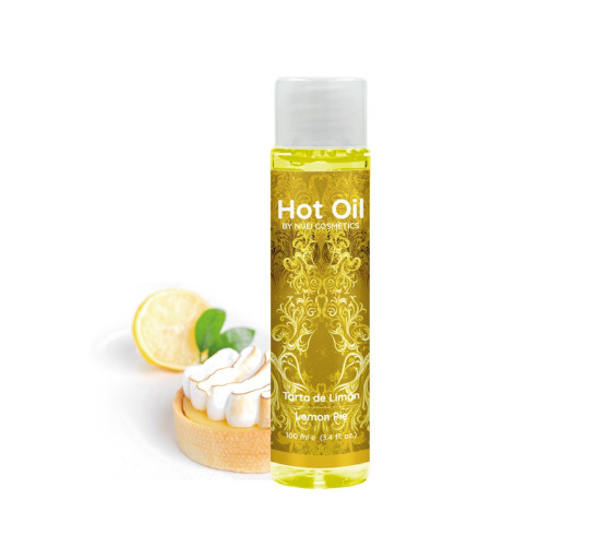 ÓLEO DE MASSAGEM COM EFEITO CALOR TARTE DE LIMÃO HOT OIL NUEI 100ML