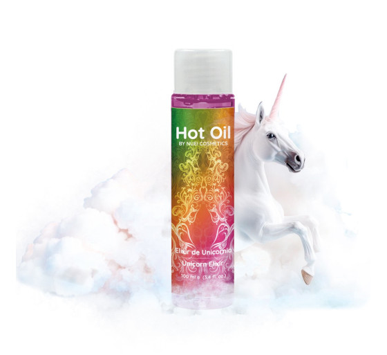 ÓLEO DE MASSAGEM COM EFEITO CALOR ELÍXIR DE UNICÓRNIO HOT OIL NUEI 100ML