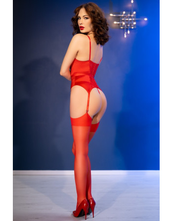 CORSÉ Y TANGA CR-4845 ROJO CHILIROSE
