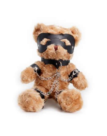 URSO DE PELÚCIA BONDAGE CRUSHITO PRETO 31CM CRUSHIOUS