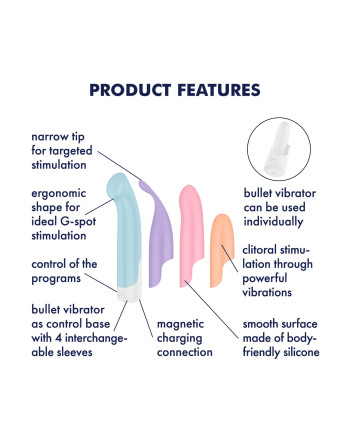 CONJUNTO DE VIBRADORES PLAYFUL FOUR SATISFYER