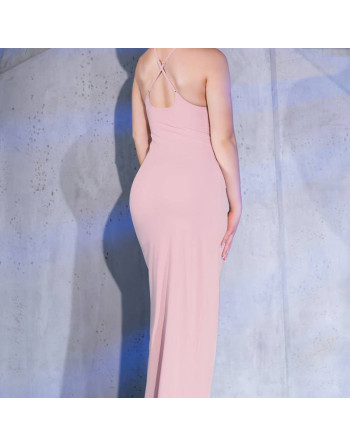 VESTIDO Y TANGA CR-4379 NUDE
