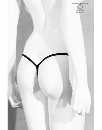 CUECA FIO DENTAL COM GARGANTILHA CR-4385 PRETA