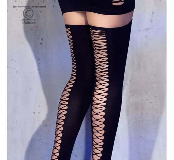 MEIAS DE LIGAS CR-4398 PRETAS