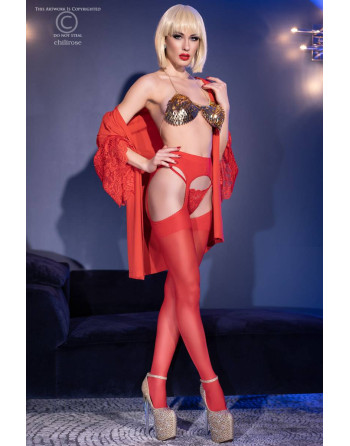 COLLANTS EFEITO MEIAS DE LIGAS CR-4312 VERMELHOS