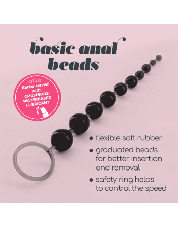 CADENA ANAL DE 10 BILLES CRUSHIOUS NEGRA